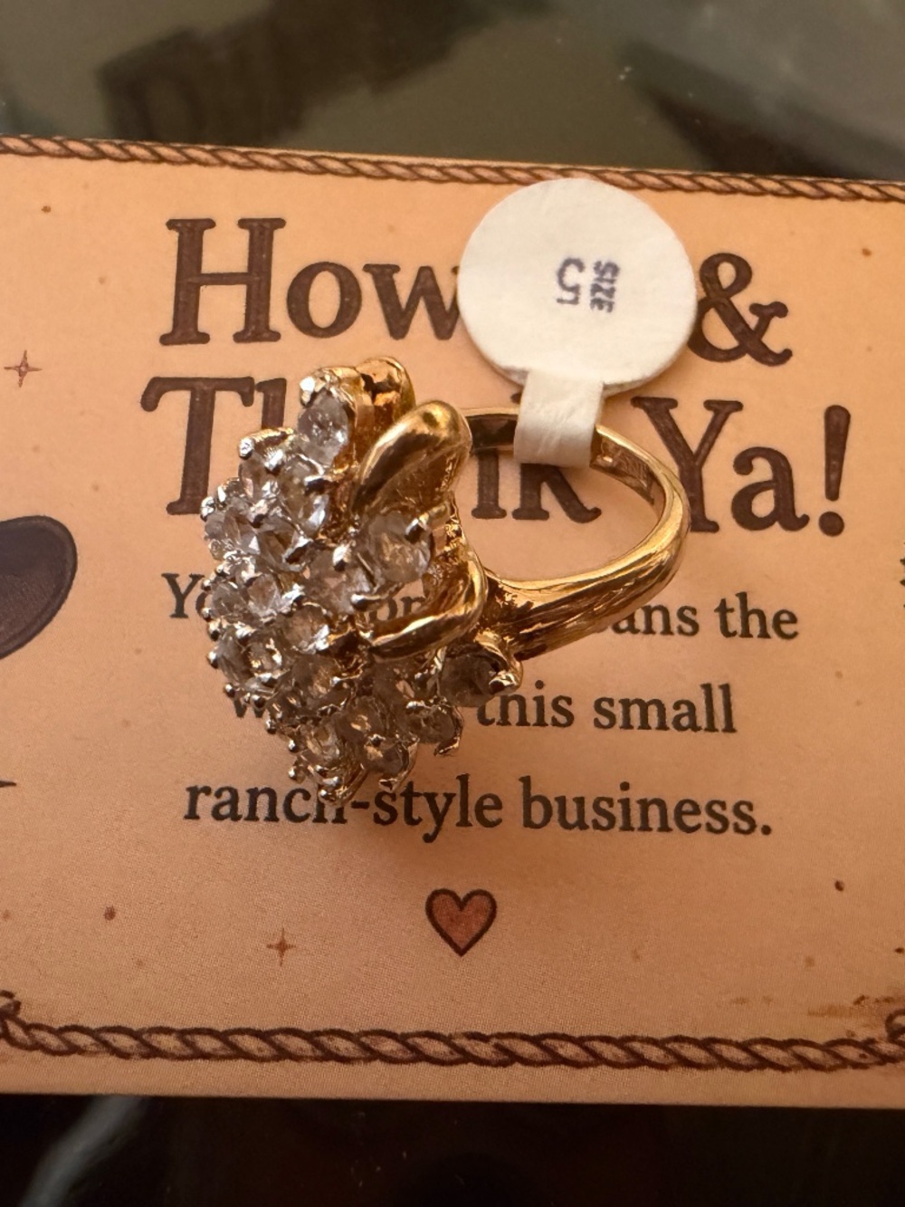 MULTI FACETED WATERFALL CUSTOM RING~TWO AVAILABLE~SIZE 5